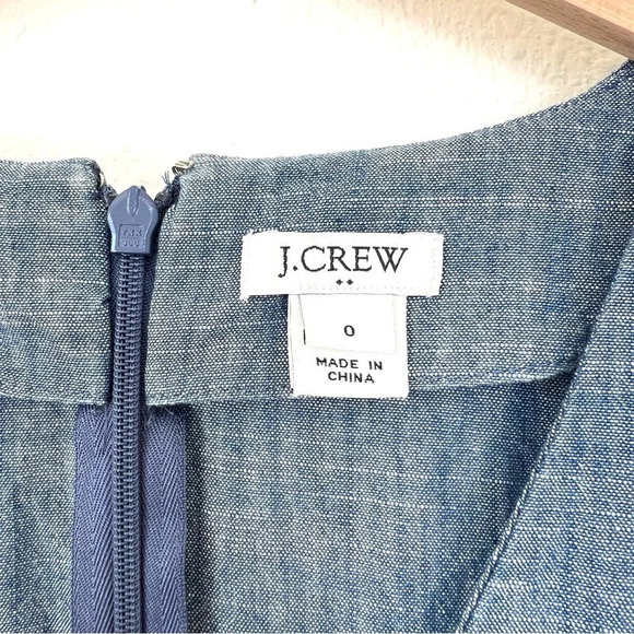 J. Crew Factory Chambray Wrap Dress Size 4 - Picture 11 of 15